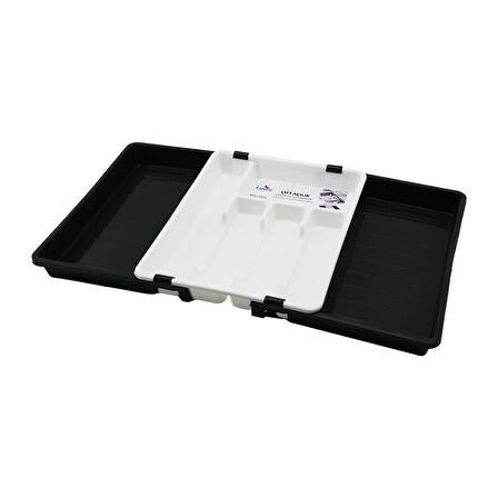 KAYAR KAŞIKLIK İKİ TARAFLI ÇİFT AÇILIR AYARLANABİLİR ÇEKMECE İÇİ 36X69CM (5365)