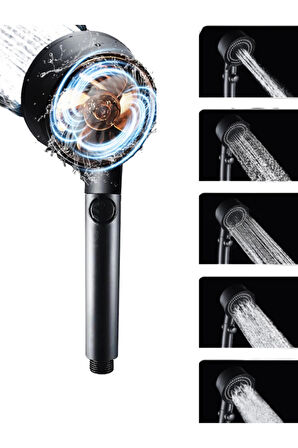 Duş Başlığı Pervaneli Serinletici Tasarım 5 Modlu (5365)