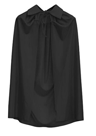 Siyah Renk Yakalı Çocuk Pelerin 90 cm (5365)