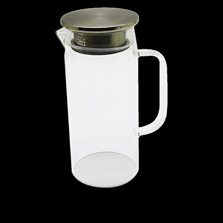 1.2LT - YUVARLAK CAM SÜRAHİ - SÜZGEÇLİ METAL KAPAK BOROSİLİKAT - TERMİSİL ISIYA DAYANAKLI (5365)