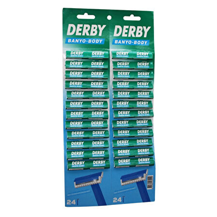 DERBY BANYO BODY TEK BIÇAK KARTELALI JİLET 48PCS (5365)
