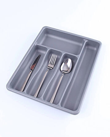GRİ - 5 BÖLMELİ ÇEKMECE İÇİ KAŞIKLIK 36x29x5cm (5365)