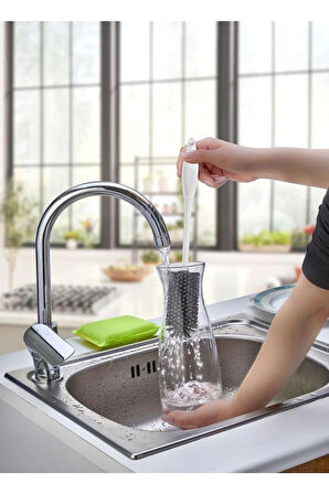 Silikon Şişe Biberon Konserve Kavanoz Matara Temizleme Fırçası Çok Amaçlı Temizleme Fırçası Bpa Free (5365)