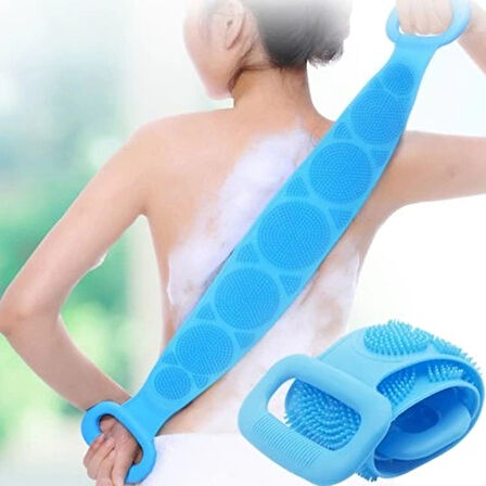 Silikon Sırt Kesesi 60 Cm Sırt Keseleme Fırçası Banyo Duş Lifi (5365)