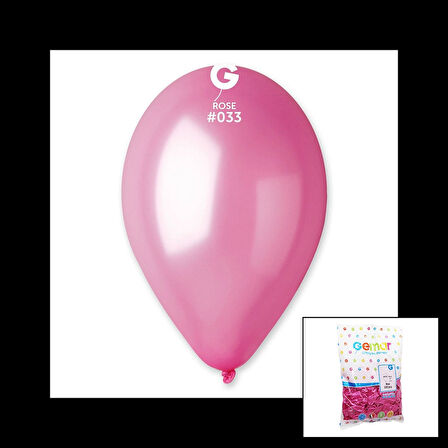 GM-110-33 METALİK - PEMBE BALON 11&amp;apos;&amp;apos; - 28CM - 100 PARÇA (5365)