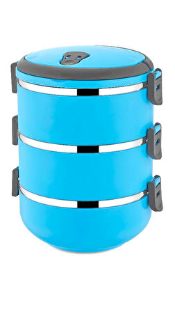 MAVİ 3LÜ SEFER TASI SAKLAMA KABI 1.8LT (5365)