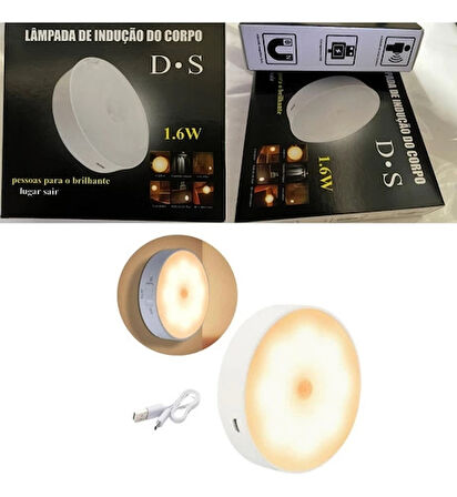 Hareket Sensörü Dolap Altı Aydınlatması USB Şarj Edilebilir LED (5365)