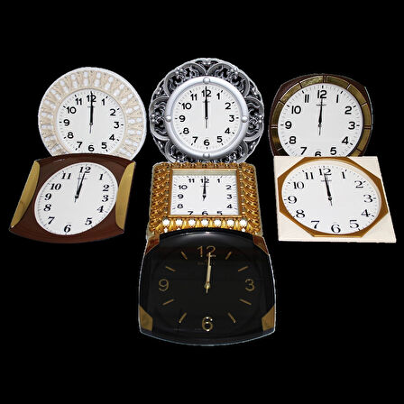 DÜZ DUVAR SAATİ KARIŞIK (5365)