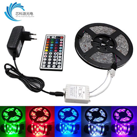 Şerit Led 5 Metre Kumandalı Animasyonlu RGB (5365)