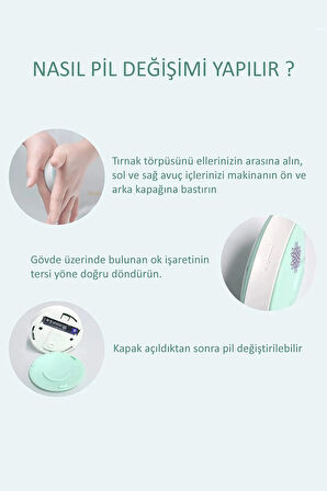 6 Başlıklı Pilli Tırnak Törpüsü ( Bebekler Kullanılabilir )  (5365)