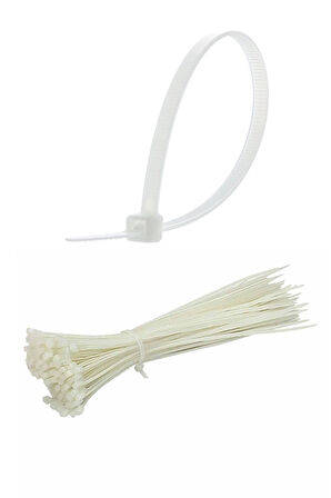 100 Adet Plastik Cırt Kelepçe Kablo Bağı Kablo Düzenleyici-4.8 X 380 MM (5365)