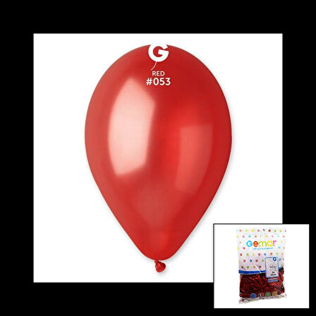 GM-110-53 METALİK - KIRMIZI BALON 11&amp;apos;&amp;apos; - 28CM - 100 PARÇA (5365)