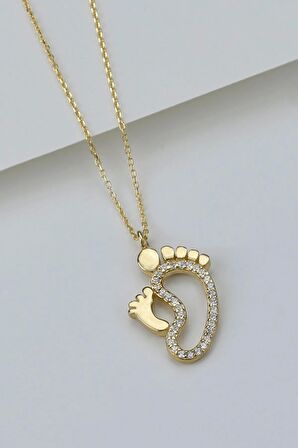 925 Ayar Gold Ayakizi Gümüş Kolye