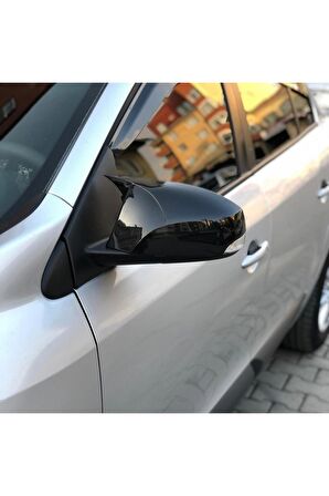 Renault Fluence Uyumlu  Batman Yarasa Ayna Kapağı Piano Black Abs Plastik