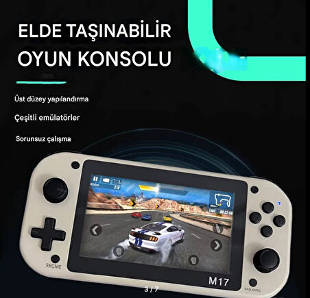 QASUL 4.3 inç Oyun Konsolu  25 Simülatörü Destekler, 20000 den fazla oyunlu 64 GB SD  Kart Hediye