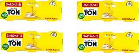 Dardanel Ton Balığı 4'lü 3 x 75 G