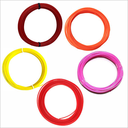 3D Kalem için Karışık Tema (Sarı,Turuncu,Kırmızı,Bordo,Pembe) PLA Filament Seti