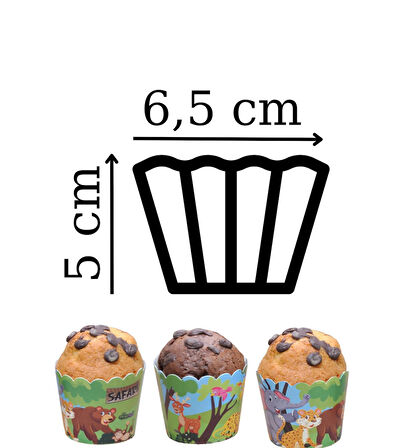 SAFARİ CUPCAKE KAPSÜLÜ 25 ADET