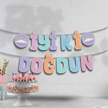MAKARON İYİ Kİ DOĞDUN BANNER
