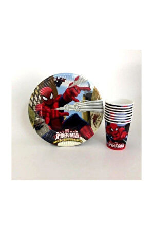 Spiderman 16 Kişilik Doğum Günü Set Parti Seti Konsept Parti