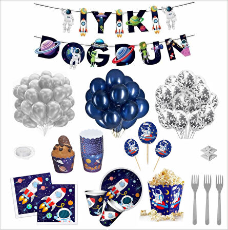 Uzay Temalı 24 Kişilik Mini Set