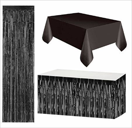 Siyah Masa Örtüsü, Siyah Masa Eteği, Siyah Arka Fon
