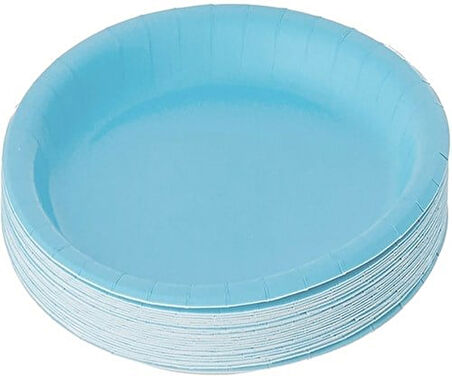 16 Adet Mavi Tabak, 16 Adet Mavi Bardak