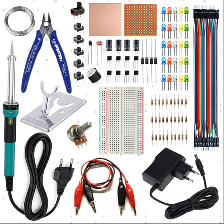 BREADBOARD TEMEL ELEKTRİK - ELEKTRONİK SETİ + LEHİMLEME SETİ