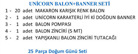 UNİCORN BALON+BANNER SETİ
