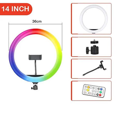 Yaratıcılığınızı Renklendirin: 33 cm Çapında RGB Renkli Halka Işık