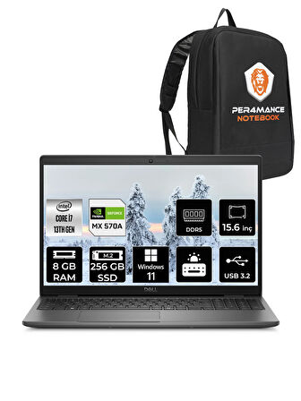 DELL Latitude 3550 i7 1355U 8GB 256GB SSD MX570A/2GB 15.6'' W11H Dizüstü Bilgisayar & PER4 ÇANTA