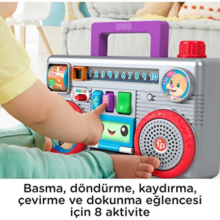 Fisher-Price Eğlen ve Öğren Müzik Kutusu, Türkçe Konuşan Aktivite Oyuncağı GYC04