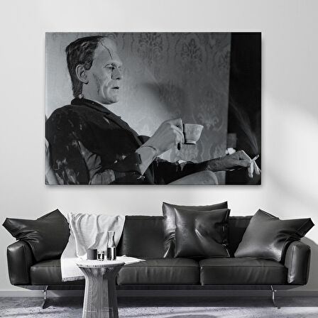 Frankenstein Remastered Tea and Cigarettes Korku Filmi Tablo, Boris Karloff Tablo-5369