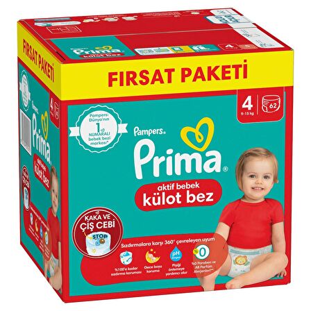 Prima 4 Numara Maxi 62'li Külot Bez