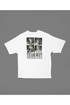 The Eras Tour Yazılı Unisex Tişört, Oversize Taylor Swift Tişört