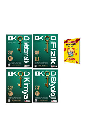 11. Sınıf Matematik Fizik Kimya Biyoloji Haftalık Deneme 4lü Set