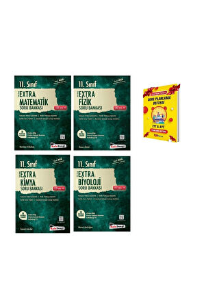 11. Sınıf Matematik Fizik Kimya ve Biyoloji Soru Bankası Extra 4lü Set
