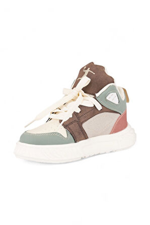 Unisex Çocuk Spor Ayakkabı Ortopedik Bağcıklı Cırtlı Desenli Kaymaz Taban Yürüyüş Sneaker 537