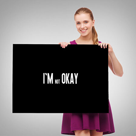 Ben İyi Değilim Kanvas Tablo, Aykırı Duvar Sanatı, Tablo-5371