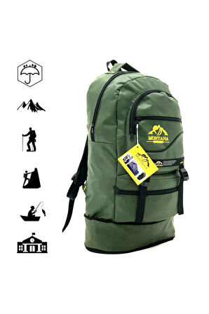 Montana Unisex Haki Körüklü 65 lt Kapasiteli Dağcı Sırt Çantası