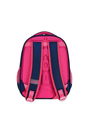 Waddell Lacivert Flamingo Desenli İlkokul Sırt ve Beslenme Çantası 5032