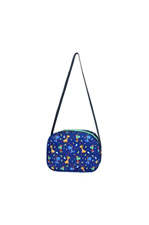 Waddell Lacivert Dinazor Desenli İlkokul Sırt ve Beslenme Çantası 5053