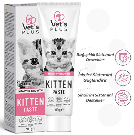 Vet's Plus Hamile ve Yavru Kediler için Multivitamin Malt Kedi Macunu 100gr
