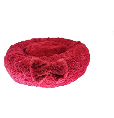  Peluş Simit Kedi Köpek Yatağı