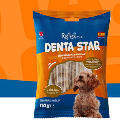 Dentastar / Çiğnemelik Diş Çubukları Mini ve Küçük Irk Yetişkin Köpek Ödül Maması 110GR