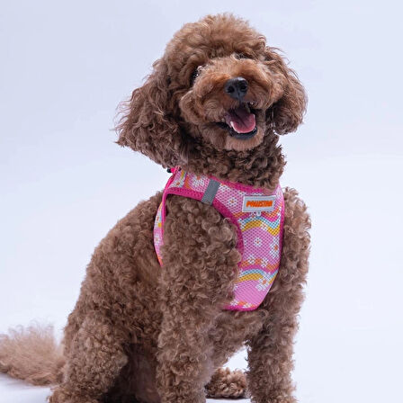 DESENLİ AIRMESH KEDİ KÖPEK GÖĞÜS TASMASI