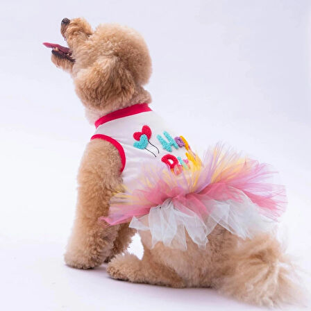 Happy Birthday Kedi Köpek Tütülü Elbise
