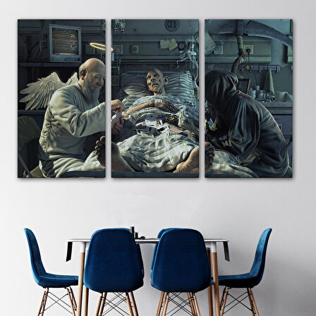 Azrail ve Melek Kumar Oynuyor Kanvas Tablo, Ölüm Meleği Çalışıyor Tablo-5373