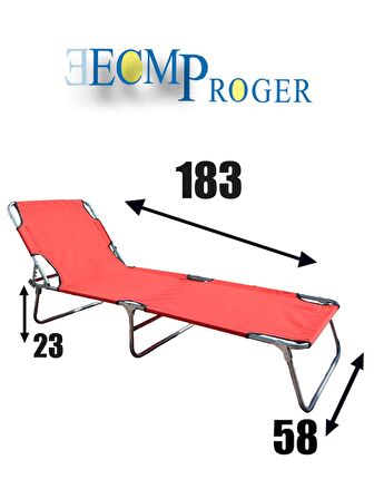 ECM PROGER KATLANIR KADEMELİ ŞEZLONG 2'Lİ - KIRMIZI