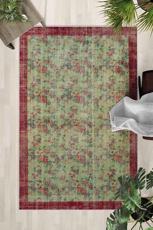 Kaymaz Taban Yıkanabilir Halı – Mutfak, Salon, Yatak Odası için Modern Dijital Baskı Halı (SLNHAL153